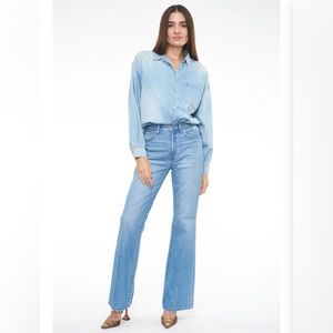Pistola Sloan Long Sleeve Oversized Button Down Chambray Shirt - Edgewater. S.
